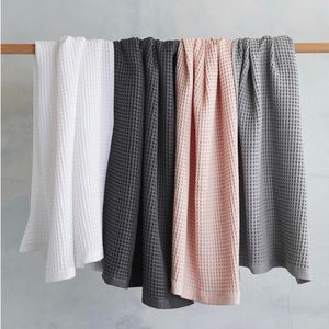 Brooklinen waffle bath sheet set (white)